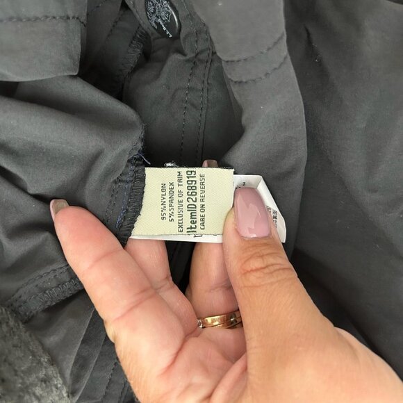 LL Bean Pants Womens 18 Black‎ Nylon Spandex Stretch Hiking Outdoor Zip Pockets - Picture 10 of 15